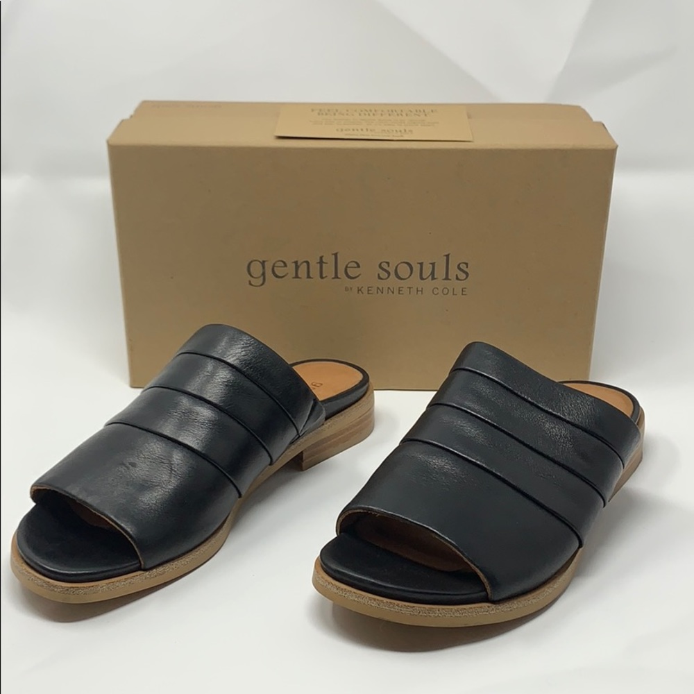 Women Gentle Souls Gayle Slide Sandal Black 8.5 M
